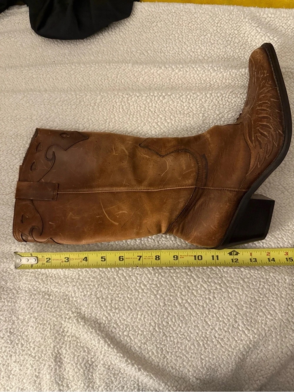 MIA Brown Leather Rockstar Western Heeled Boots - Picture 12 of 14